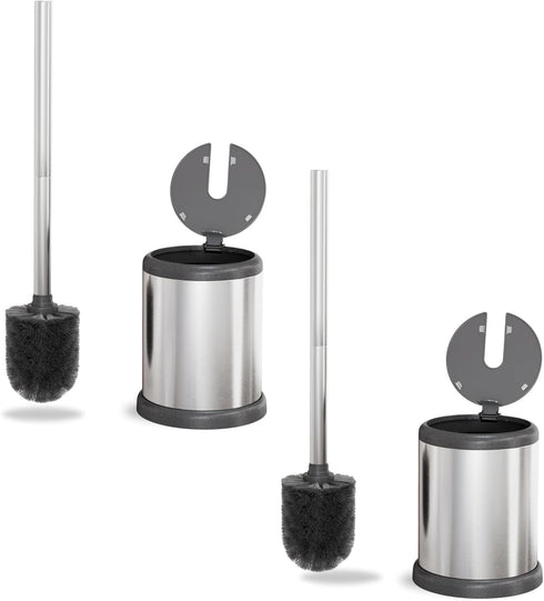 ToiletTree Products Toilet Brush with Lid - Sleek Toilet Bowl Brush and