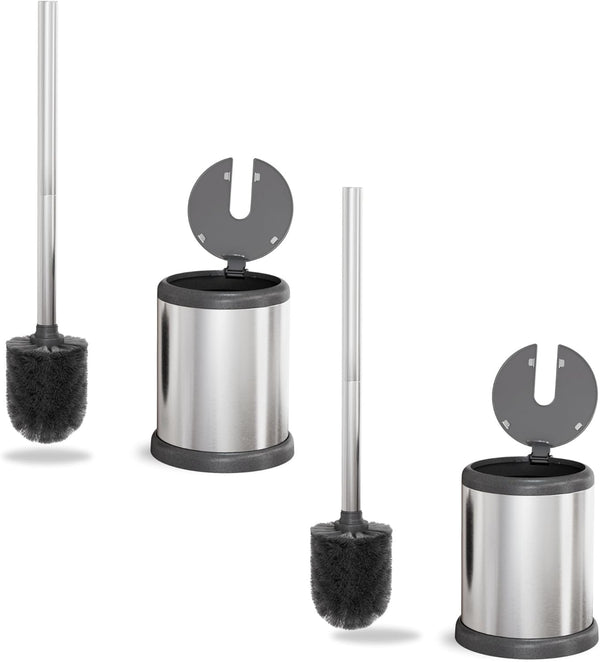 ToiletTree Products Toilet Brush with Lid - Sleek Toilet Bowl Brush and