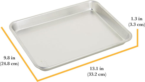 Chigcago Metallic Recyled Aluminum Small 9x13 Baking Sheet, Made With Recylced Aluminum, Perfect For Everyday Baking And Roasting Use