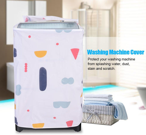 Yctze Washing Machine Cover, Waterproof Washing Machine Zipped Cover Dust Protection for Top Front Load Washer Dryer(Clamshell Washing Machine)