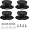 uxcell 4pcs Replacement Knob for Pot Pan Lids, Plastic Cover Holding Handles for Skillets and Cookware (Black)