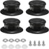 uxcell 4pcs Replacement Knob for Pot Pan Lids, Plastic Cover Holding Handles for Skillets and Cookware (Black)