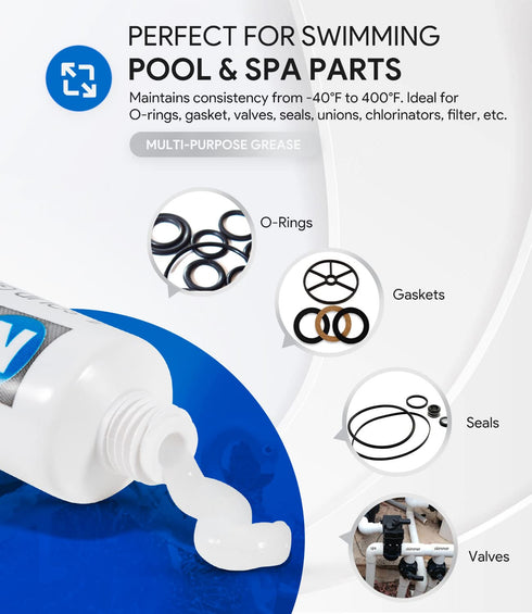 SPX0327 3 Swimming 3 oz Replacement for Hayward Ounce Waterproof Lube for Pool Metal Parts O-Ring Gasket Silicone