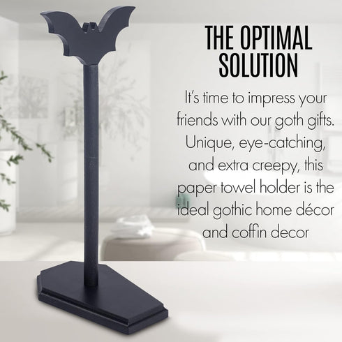 CEFLITECO Countertop Bat Paper Towel Holder - Halloween Decor for Kitchen and Bathroom - Gothic Home Decor for Oddities