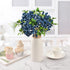 HUIANER 4pcs Artificial Blueberry with Stems, Lifelike Fruits for Valentine's Day DIY Bridal Bouquet Home Decoration