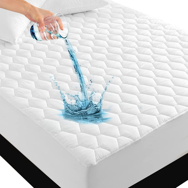 UNILIBRA Full Mattress Protector Waterproof, Deep Pocket Mattress Pad Cover Up to 18 Inches, Quilted Fitted Topper