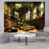 Ine Ive Fantasy Trees Tapestry Vintage Library Wall Tapestries 93x71inch Fairytale Palace