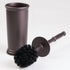 mDesign Toilet Bowl Brush and Holder - Compact Bathroom Toilet Scrubber in Modern Holder - Hyde Collection - Bronze