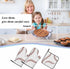 Baseball Stitches Oven Mitts and Pot Holders Set, Softball Laces Design Heat Resistant 3pcs for Baking