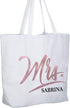 ELEGANTPARK Mrs Bag Personalized Gifts for Wedding Bachelorette Bridal Shower Engagement Party Monogrammed Tote Bags