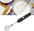 Electric Handheld Egg Beater, Round Head Milk Frother, Battery Powered Whisk for Home Kitchen, Restaurants (Black)