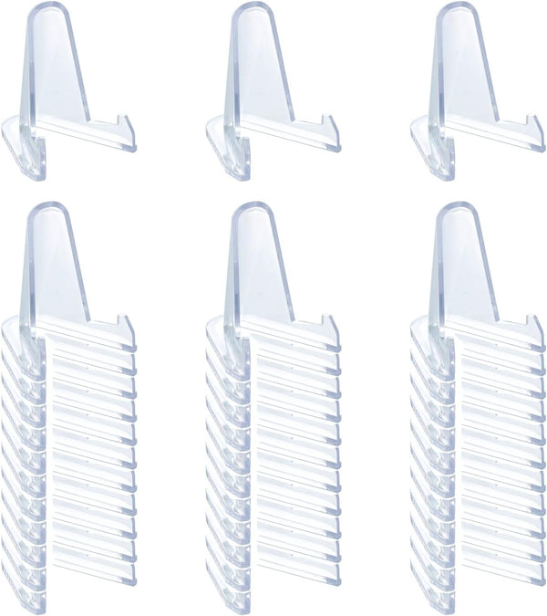 36 PCS Acrylic Display Holder, Clear Display Easel Stands for Coins, Capsules, Phone Medals, Stones, Cards (Medium)