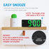 AMIR Alarm Clock, LED Desktop Clock with Temperature Display, Adjustable Brightness for Home (Plug Not Included)