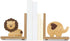 Harloon 2 Pcs Animal Bookends for Kids Wooden Decor Safari Bookends Decor