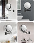 9" 1X/10X 360 Gospire Large Size Wall Mount Magnifying Mirror, Magnification Double-Sided, Swivel Extendable Cosmetic