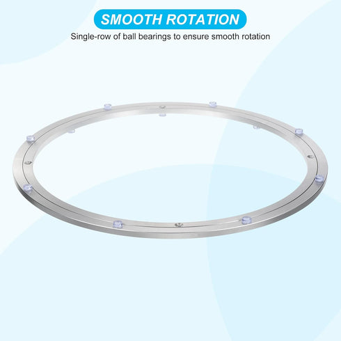 uxcell Aluminium Lazy Susan Turntable Bearing, 20 Inch Round Rotating Base for Kitchen Dining Table