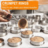 6pcs Double Rolled Stainless Steel 3.15inch English Muffin Rings for Cooking