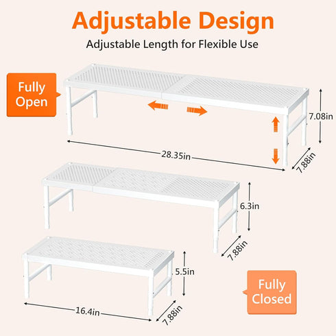 Racks,Counter Expandable adjustable stackable kitchen organizer,Spice Shelf for Cabinets,Small Cupboard