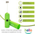 HELLO Milk Frother: Handheld Electric Foam Maker for Coffee, Lattes, and Hot Chocolate (GREEN)
