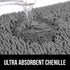 Gorilla Grip Plush Absorbent Shaggy Chenille Bath Rug Mat for Toilet Base | Machine Washable Microfiber Bathroom