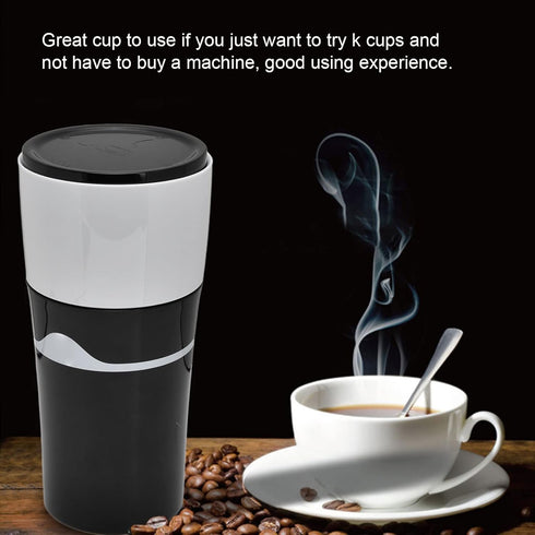 Zerodis Portable Drip Coffee Maker, 450ML for Office Camping, Hot and Cold Brew for K Cup Capsules