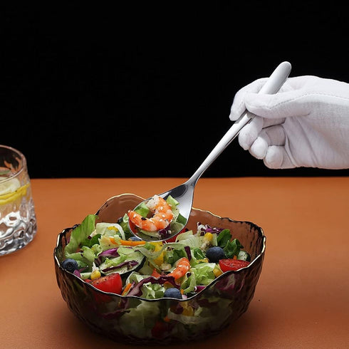 Dinner Spoons 6 Piece - 8.1'' Stainless Steel Tablespoons, Soup Spoons, Silverware for Home, Kitchen, Dishwasher Safe