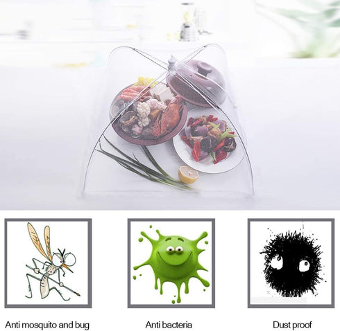 (6 Pack) Pop-Up Picnic Mesh Food Covers Tent Umbrella for Outdoors, Reusable and Collapsible