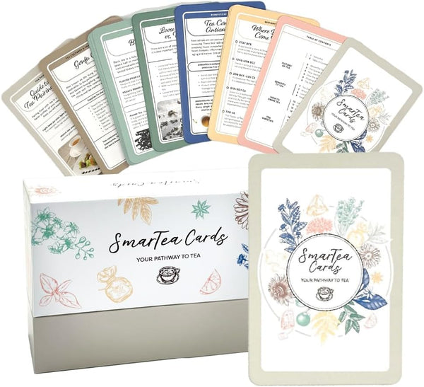 SmarTea Cards - Complete Beginners Guide to Tea - Flashcards on Tea History, Variety, Benefits, Pairing, Gifts