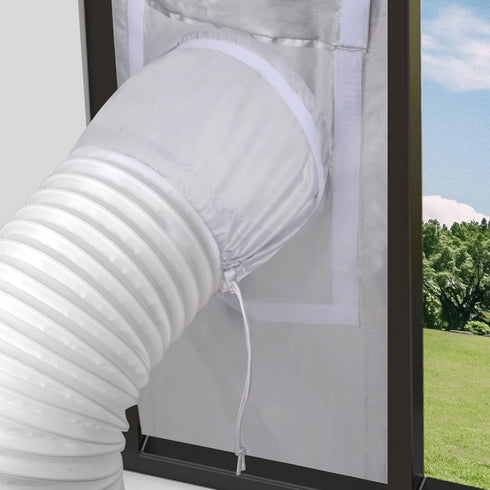 Portable Air Conditioner Window Vent Kit, Universal Sliding Window Seal Kit for Mobile Air Conditioning & Dryer, 28x102~162cm Length Adjustable Full Sealing Waterproof A/C Window Vent Sealing Cloth