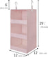 GRANNY SAYS 3-Shelf Hanging Closet Organizer, Collapsible Pink Nursery Shelves, 29 ½" H X 12" W X 12" D, 1-Pack