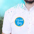 Gold Gender Reveal Stickers, 80 Pack Team Boy and Team Girl Baby Shower Labels, 2 Inch