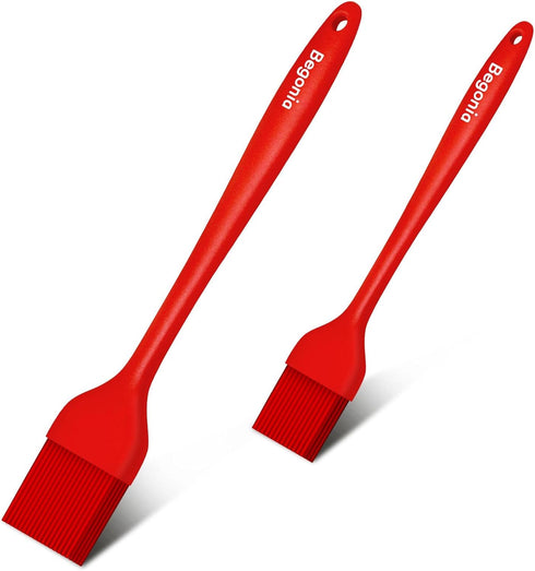 Pastry Brush-Begonia Silicone Basting Brush for Cooking - 2pcs 10+8 in Heat Resistant Food Brushes
