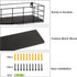 4 Set Fixwal Floating Shelves - Hanging Wall Mounted Shelves for Living Room, Kitchen, Bedroom & Bathroom - Decorative