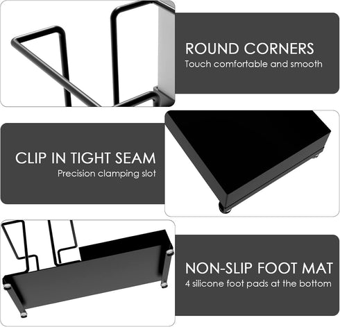 Coffee Station Organizer for Countertop, Disposable Cup Holder with 2 Compartment Storage Box, Paper Cup Storage Organizer (Black) by Adorila