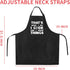 Rosoz Funny BBQ Black Chef Aprons for Men, Adjustable Kitchen Cooking Aprons with Pocket, I Cook and I Know Things,