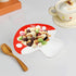 Mushroom Spoon Rest for Stove Top, Cute Ceramic Spoon Holder for Kitchen Counter, Mushroom Kitchen Decor (Red)
