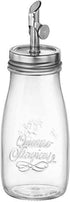 Bormioli Rocco Quattro Stagioni, 13.5 Oz Olive Oil Dispensers with Weighted Pourer,