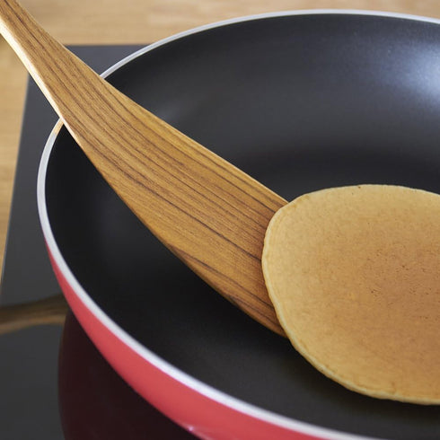 FAAY 3-in-1 Wooden Spatulas, Eco-Friendly Kitchen Utensils from High Moist Resistance Teak for Non Stick Cookware