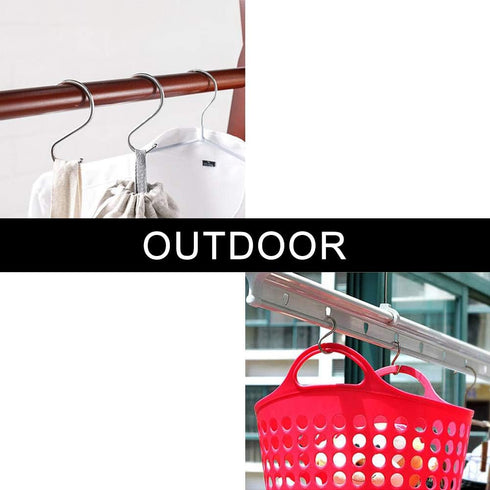 SumDirect 100P S Hooks for Hanging - 3 Inch Stainless Steel S Shaped Hooks, Metal Silver