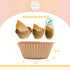 qiqee 600 Count Mini Cupcake Liners Natural Muffin Liners Food Grade Brown Baking Cups Paper No Smells(Small Size) by qiqee