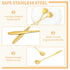 16 Pieces Gold Heart Shaped Spoon Set, 7 Inch Stainless Steel Coffee Teaspoons for Stirring Ice Cream
