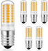 E17 LED Microwave Bulb - Warm White 3000K, 20W 30W 35W Halogen Equivalent Replacement Refrigerator Bulbs, 6 Pack