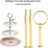Cake Cupcake Tray Stand with Handle - 3-Tiers Round-Silver Hardware Fitting Holder, Pack of 3