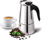 Coffee Maker - Stainless Steel Percolator Stovetop Espresso Latte Maker - Easy Clean (300ML 6 Cup)