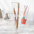 Countertop mDesign Modern Plastic Bathroom Vanity Toothpaste & Toothbrush Holder Stand with Rinsing Cup/Cover - Dental