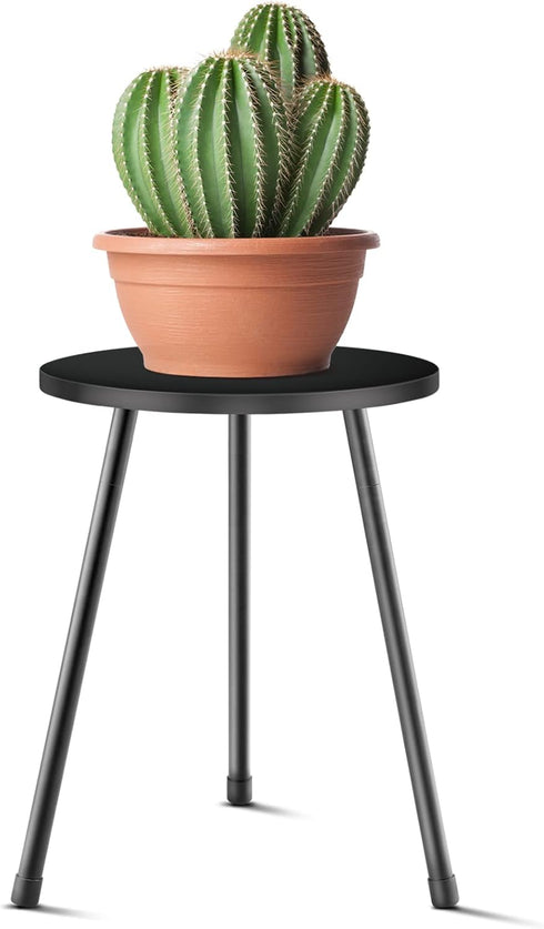 KINNARY Plant Stand Indoor, Mid Century Wood Plant Stand Black Plant Table