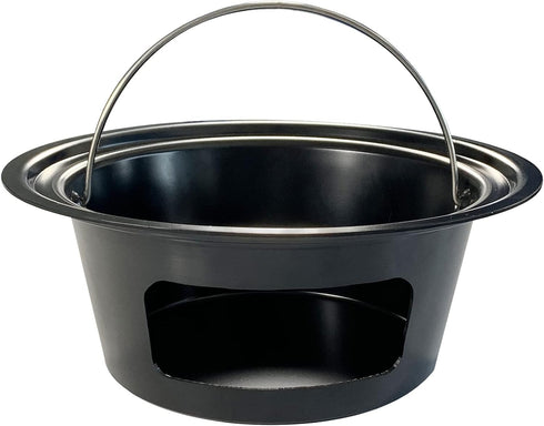 KAMaster Ash Can with Folding Handle Compatible with Large Big Green Egg,Charcoal