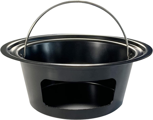 KAMaster Ash Can with Folding Handle Compatible with Large Big Green Egg,Charcoal