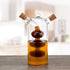 2 1 Olive Oil and Vinegar Dispenser Cruet Bottles, in Transparent Dual Glass for Kitchen Cooking Container