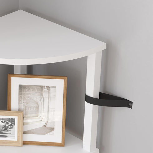 5-Tier UJSJ001W VIMBER Corner Shelf, Corner Bookshelf, Industrial Corner Ladder Shelf, Modern Display Shelf for Living